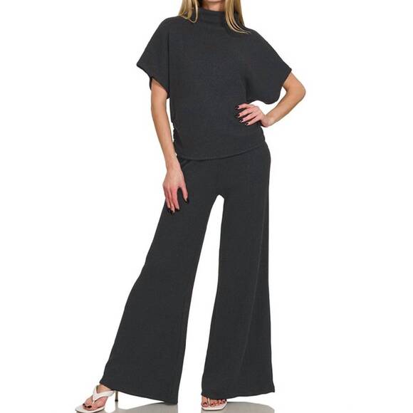 ZENANA Pants - NEW ZENANA sweater knit top and pant set in black